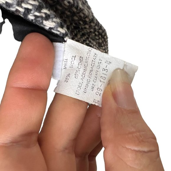 Vintage 80s Black Grey Wool Knit Blend Oversized Jacket 2XL - Picture 4 of 9